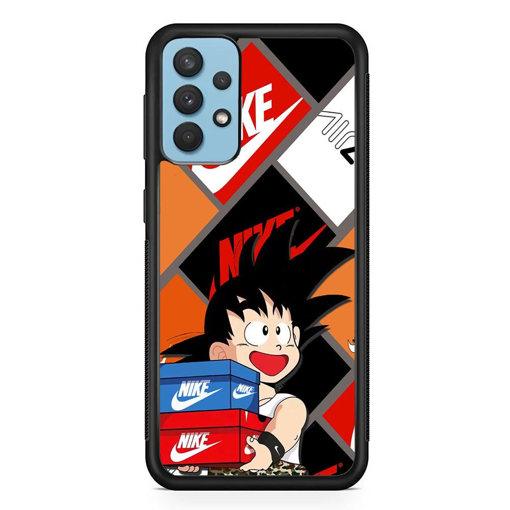 Nike x Goku Hype Samsung Galaxy A32 Case-Rubber Black (2D Case)-Oxvistore