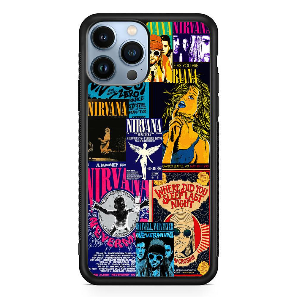 Nirvana Album Cover Collage 2D Rubber Phone Case-Black-Oxvistore