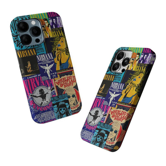 Nirvana Album Cover Collage 2 in 1 Tough Phone Case-Oxvistore