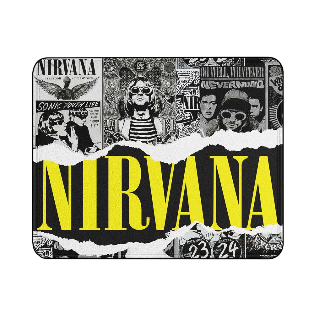 Nirvana Collage Storage Mouse Pads | Custom Mouse Pad with Non-Slip Rubber Base