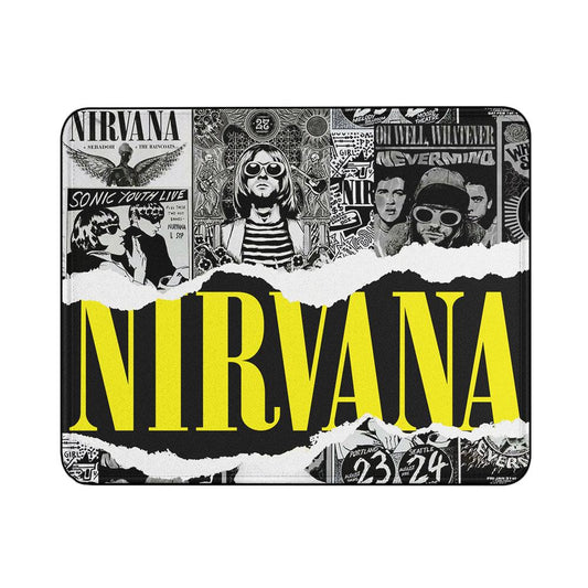 Nirvana Collage Storage Mouse Pads | Custom Mouse Pad with Non-Slip Rubber Base