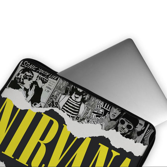 Nirvana Collage Storage Laptop Sleeve Protective Cover-Oxvistore
