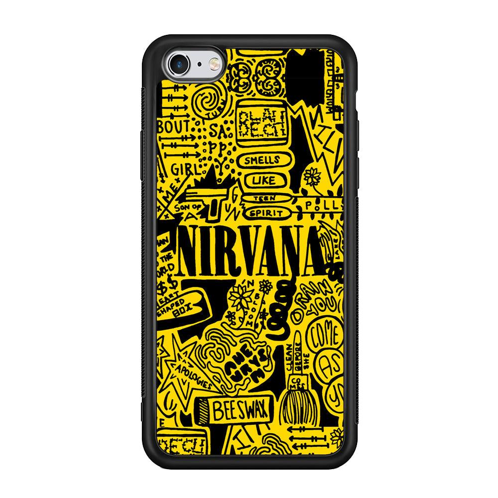 Nirvana Doodle Art iPhone 6 Plus | 6s Plus Case-Rubber Black (2D Case)-Oxvistore