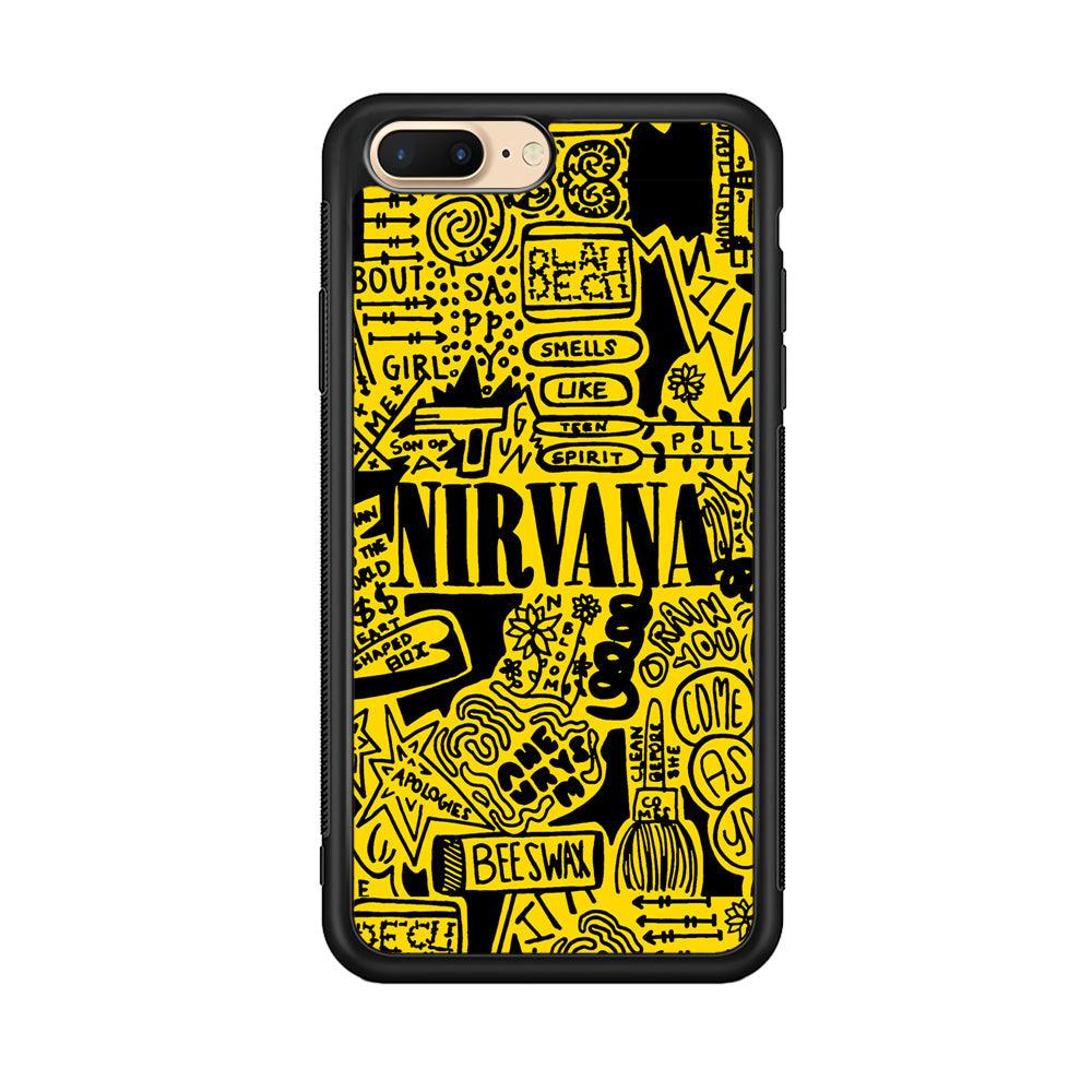 Nirvana Doodle Art iPhone 7 Plus Case-Rubber Black (2D Case)-Oxvistore