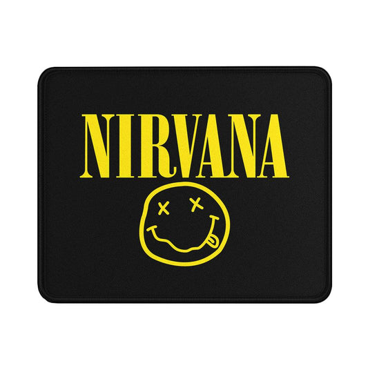Nirvana Logo Smiley Mouse Pads | Custom Mouse Pad with Non-Slip Rubber Base
