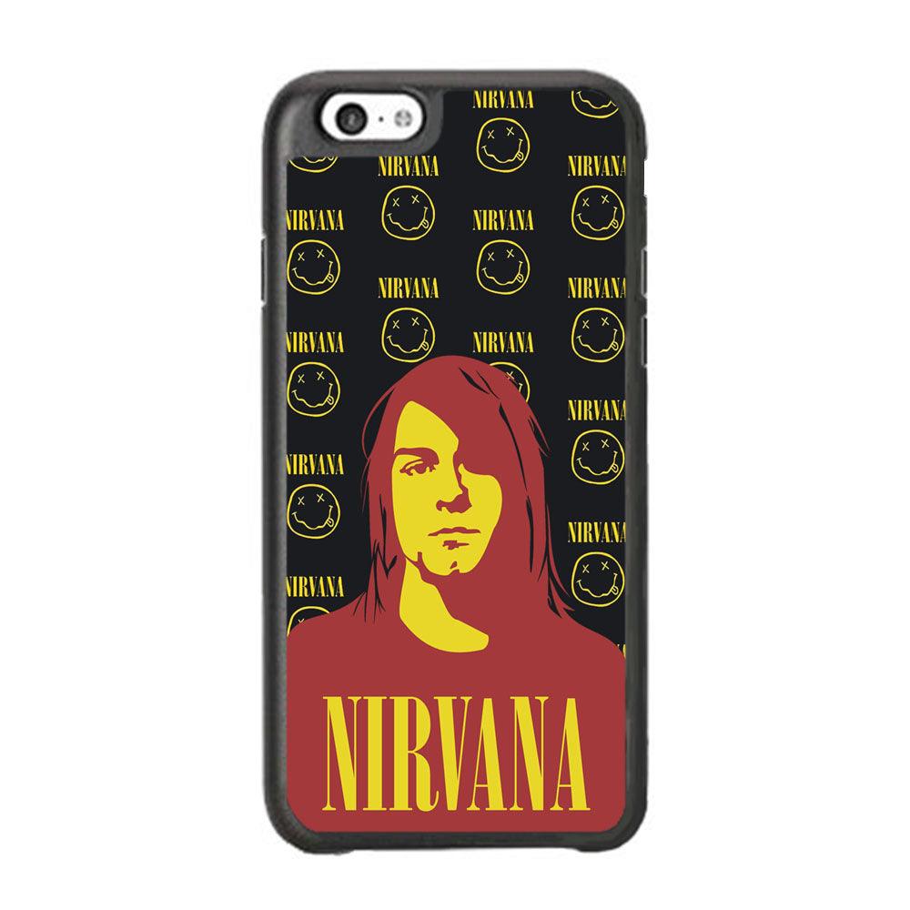 Nirvana Kurt Cobain Silhouettes iPhone 6 Plus | 6s Plus Case-Rubber Black (2D Case)-Oxvistore