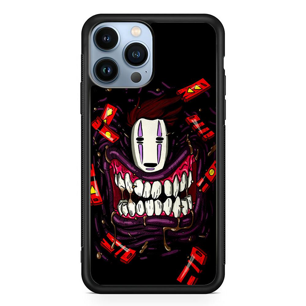 No Face In Spirited Away 2D Rubber Phone Case-Black-Oxvistore