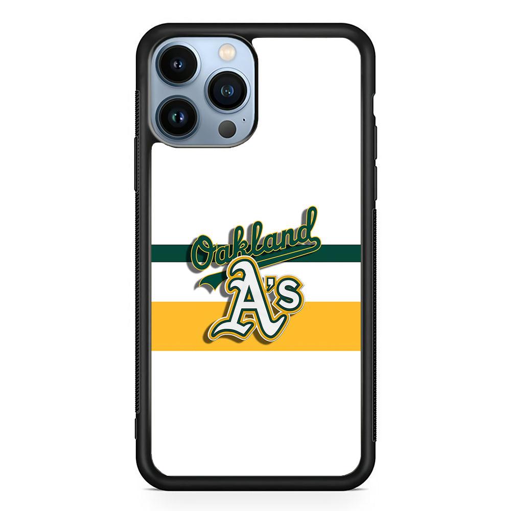 Oakland Athletics Logo 2D Rubber Phone Case-Black-Oxvistore