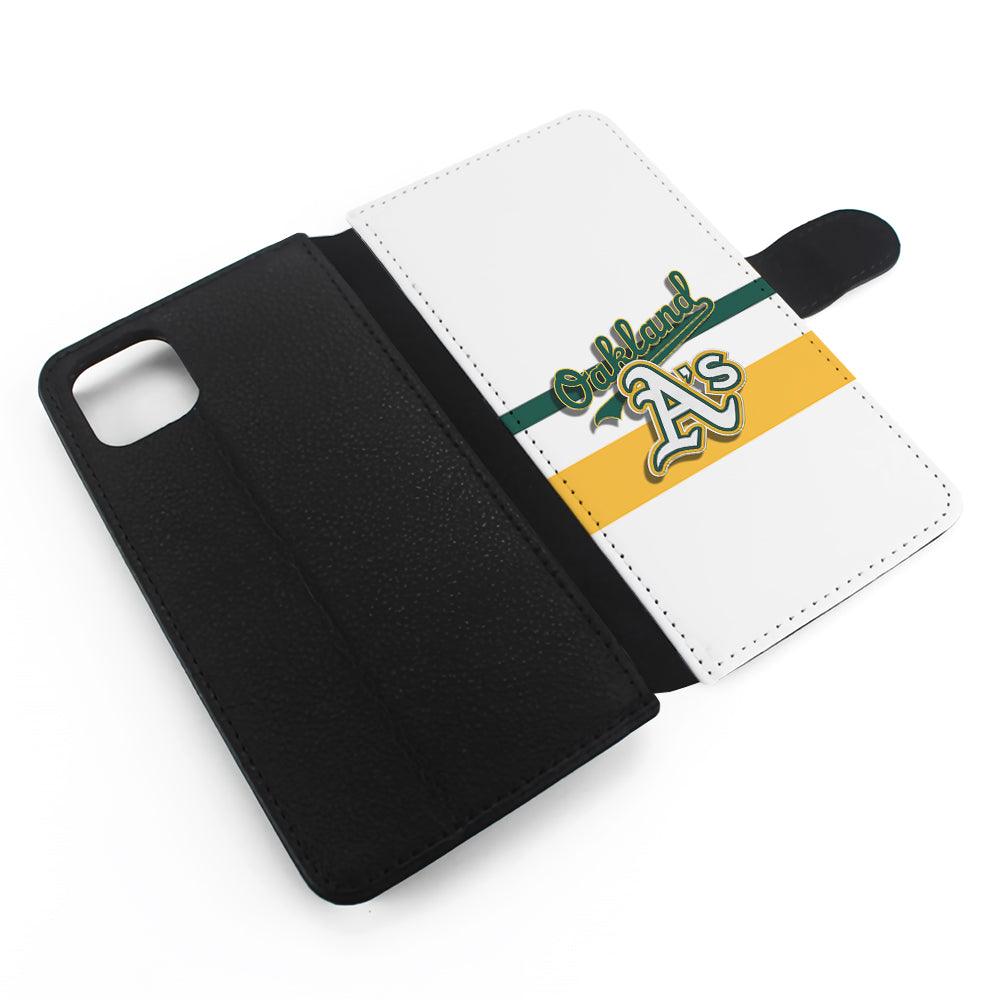 Oakland Athletics Logo Flip Wallet Phone Case-Oxvistore