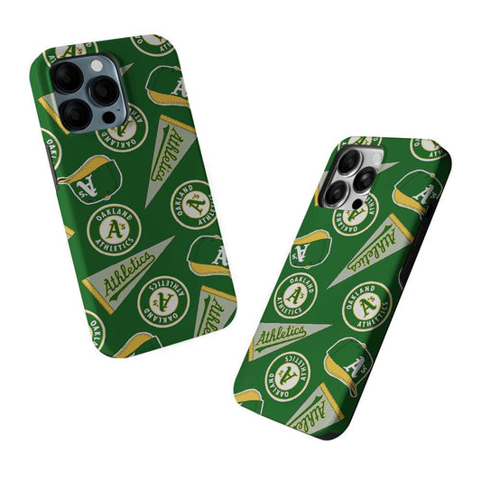 Oakland Athletics Pattern 2 in 1 Tough Phone Case-Oxvistore