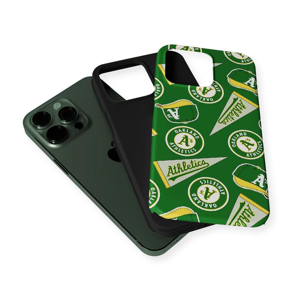 Oakland Athletics Pattern 2 in 1 Tough Phone Case-Oxvistore