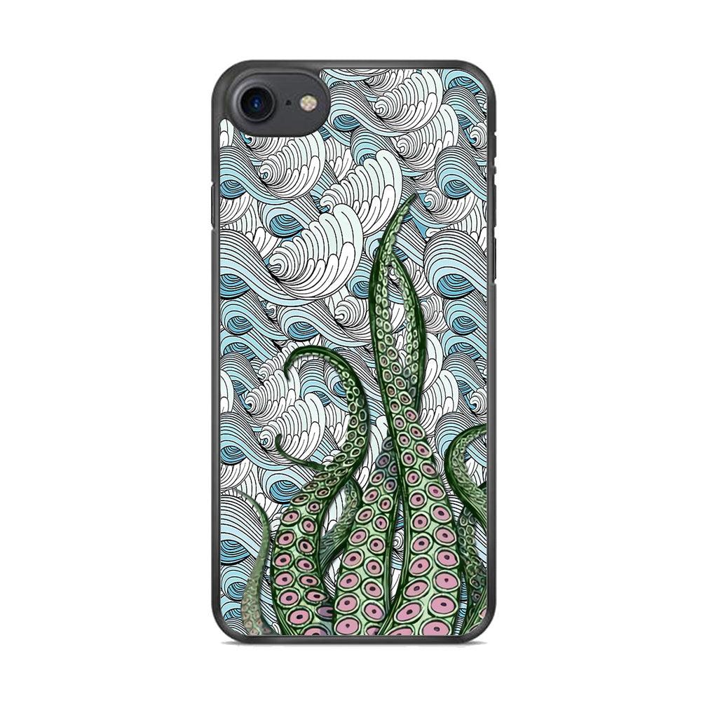 Octopus Exodus iPhone 8 Case-Rubber Black (2D Case)-Oxvistore