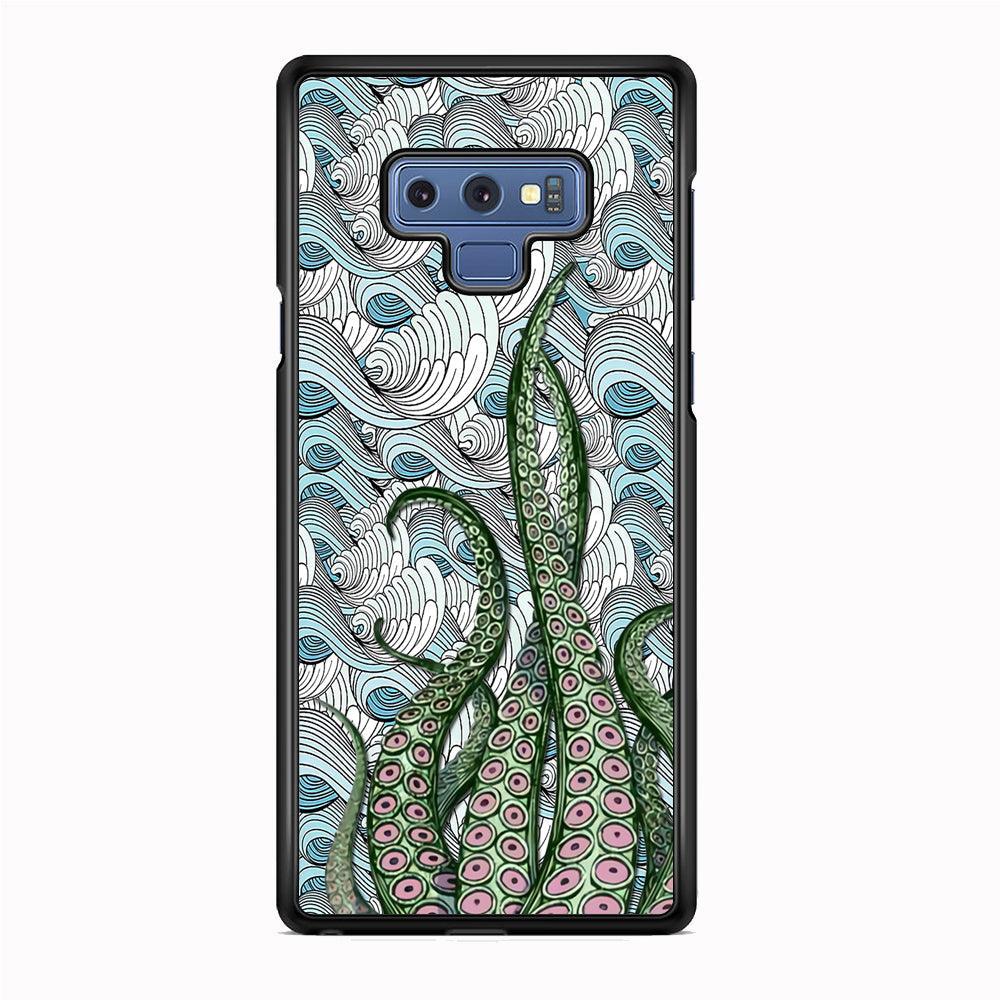 Octopus Exodus Samsung Galaxy Note 9 Case-Rubber White (2D Case)-Oxvistore