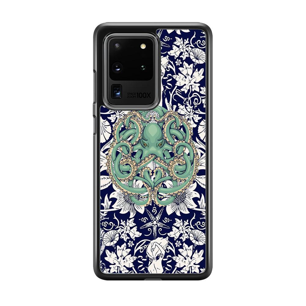 Octopus Ocean Grip Samsung Galaxy S20 Ultra Case-Rubber Black (2D Case)-Oxvistore