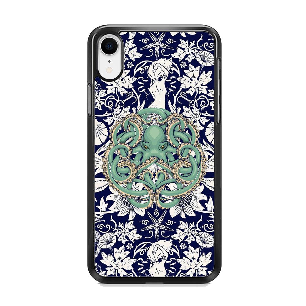 Octopus Ocean Grip iPhone XR Case-Rubber Black (2D Case)-Oxvistore
