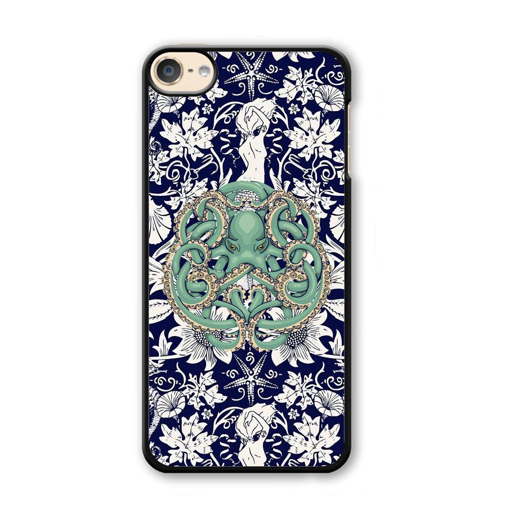Octopus Ocean Grip iPod Touch 6 Case-Plastic White (2D Case)-Oxvistore