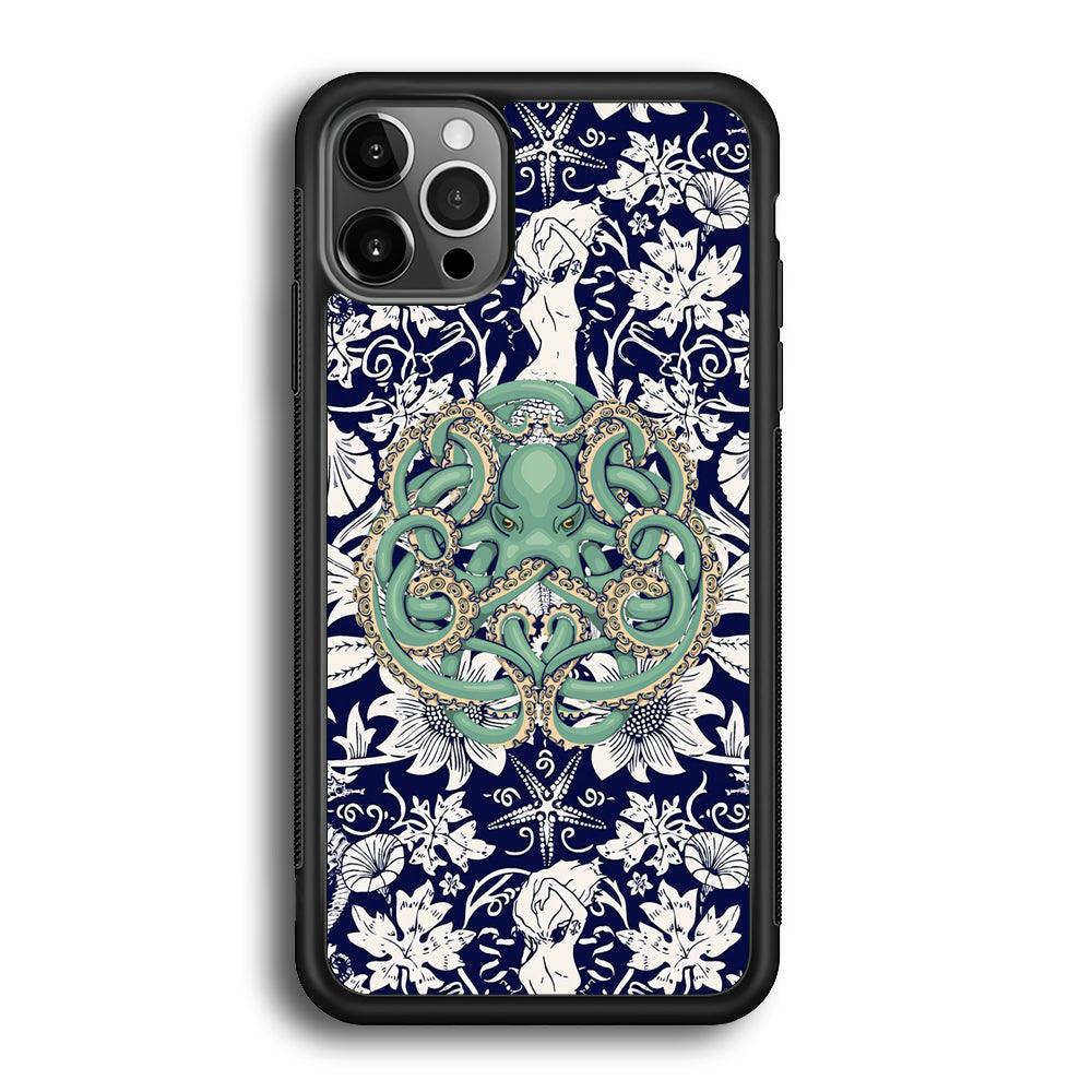 Octopus Ocean Grip iPhone 12 Pro Case-Rubber Black (2D Case)-Oxvistore