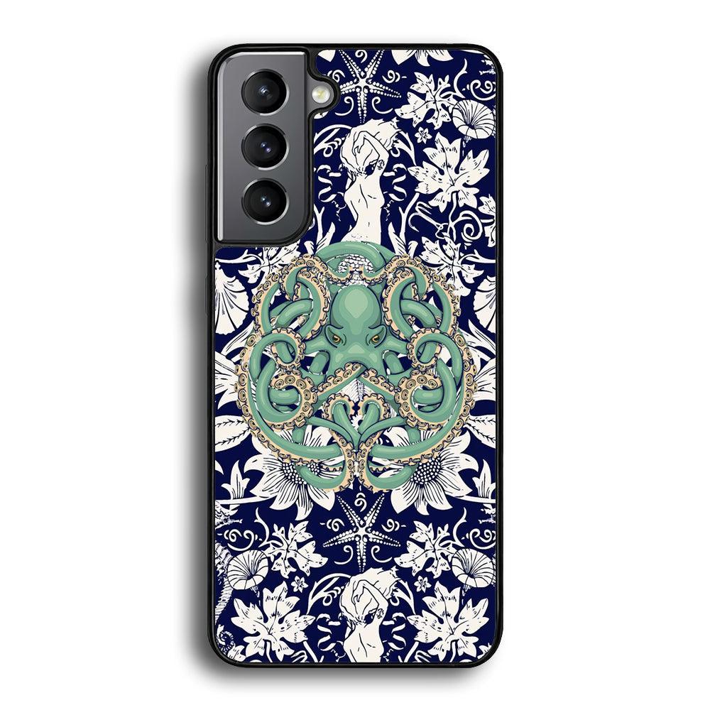 Octopus Ocean Grip Samsung Galaxy S24 Plus Case-Rubber Black (2D Case)-Oxvistore