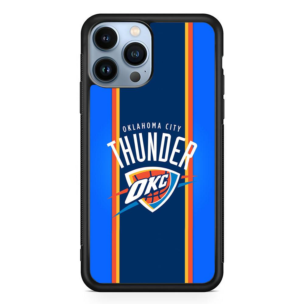 Oklahoma City Thunder Logo 2D Rubber Phone Case-Black-Oxvistore