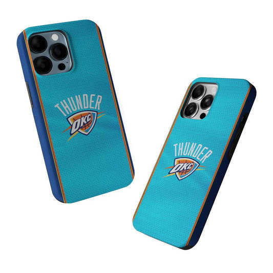 Oklahoma City Thunder Pattern 2 in 1 Tough Phone Case-Oxvistore