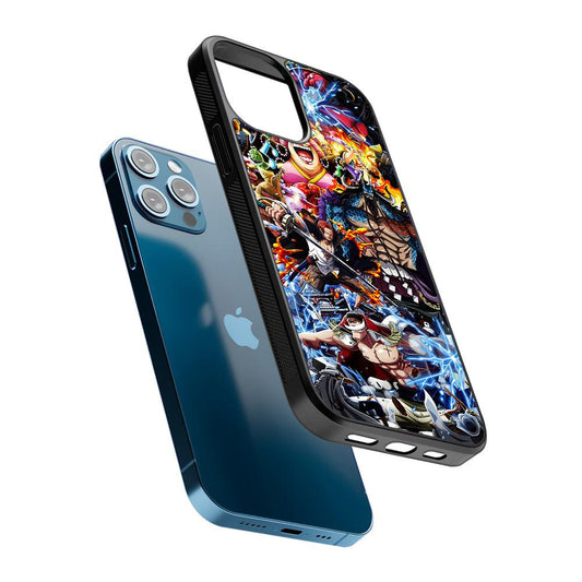 One Piece All Yonkou 2D Rubber Phone Case-Oxvistore