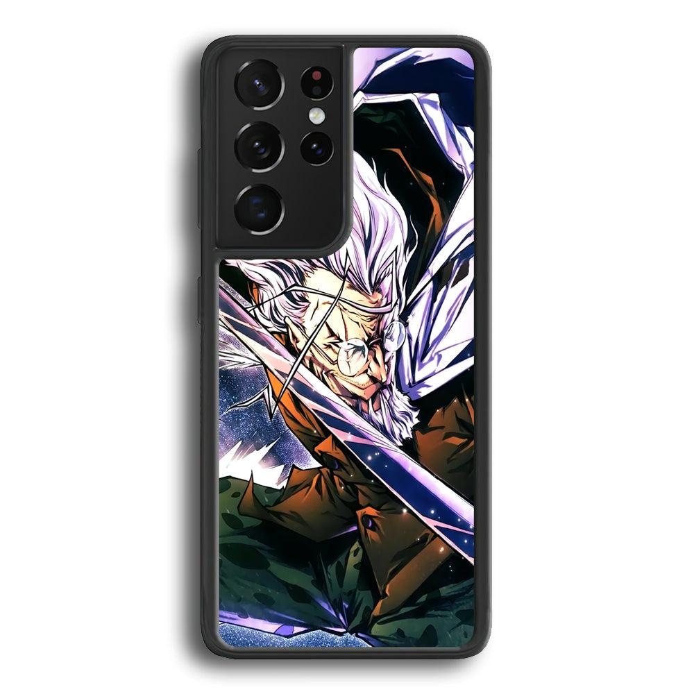 One Piece Dark King Rayleigh Samsung Galaxy S24 Ultra Case-Rubber Black (2D Case)-Oxvistore