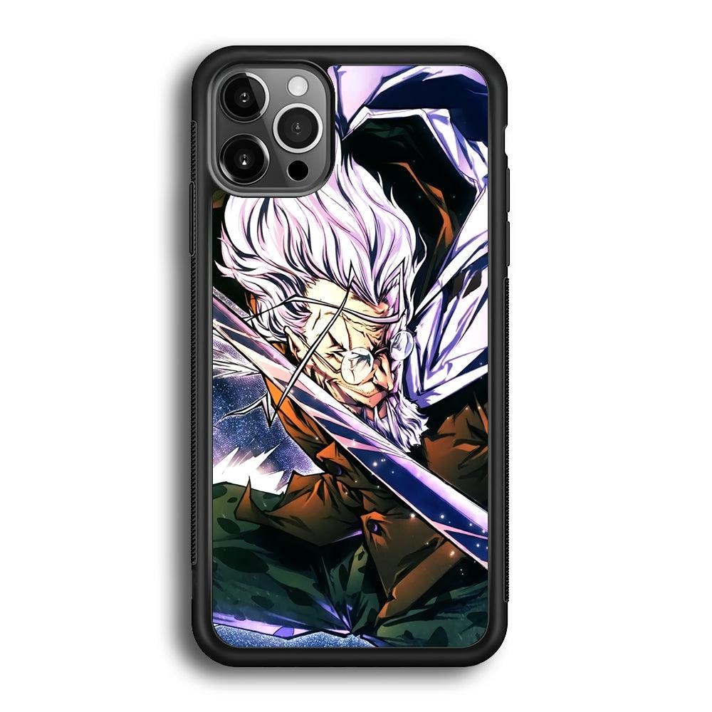 One Piece Dark King Rayleigh iPhone 12 Pro Case-Rubber Black (2D Case)-Oxvistore