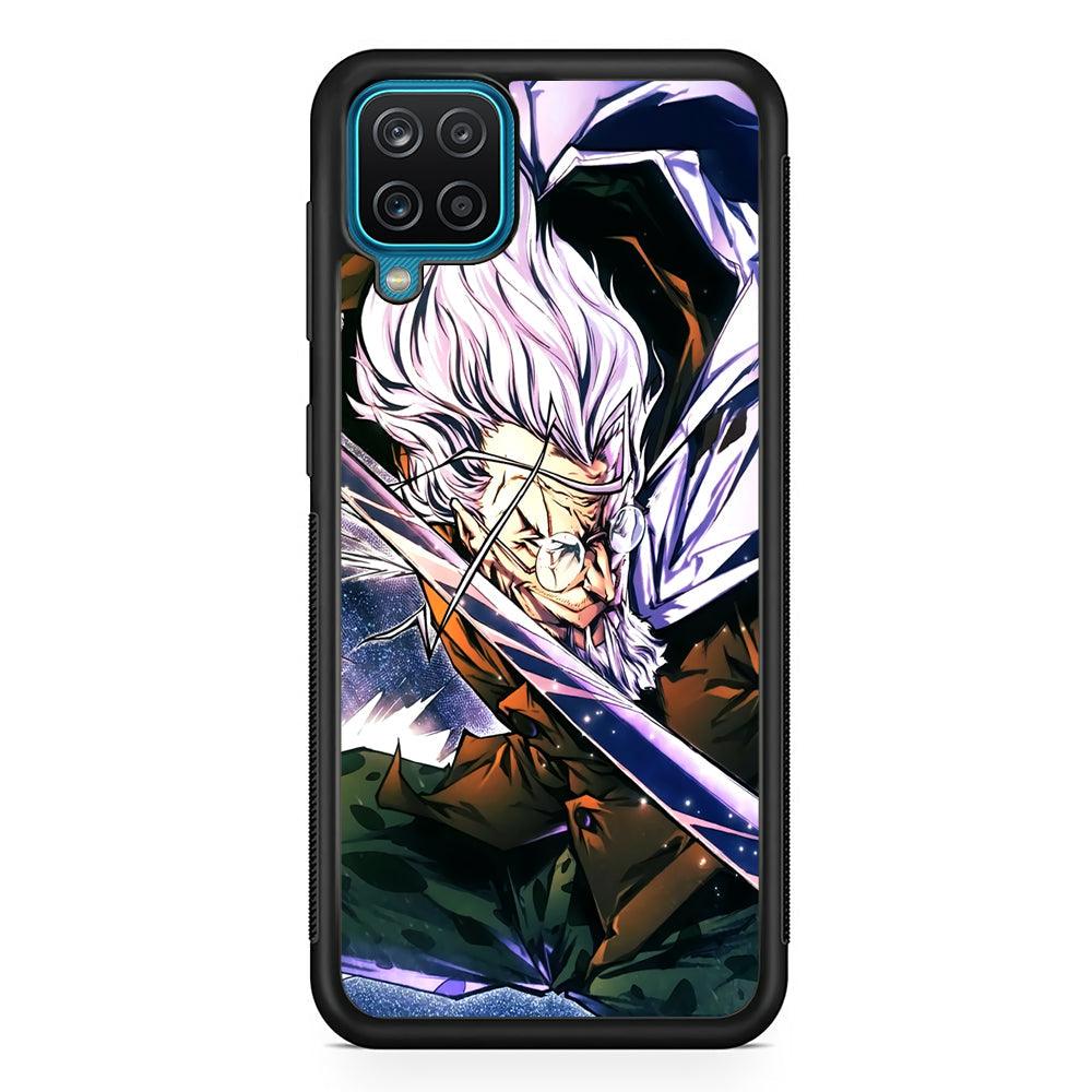 One Piece Dark King Rayleigh Samsung Galaxy A12 Case-Rubber Black (2D Case)-Oxvistore