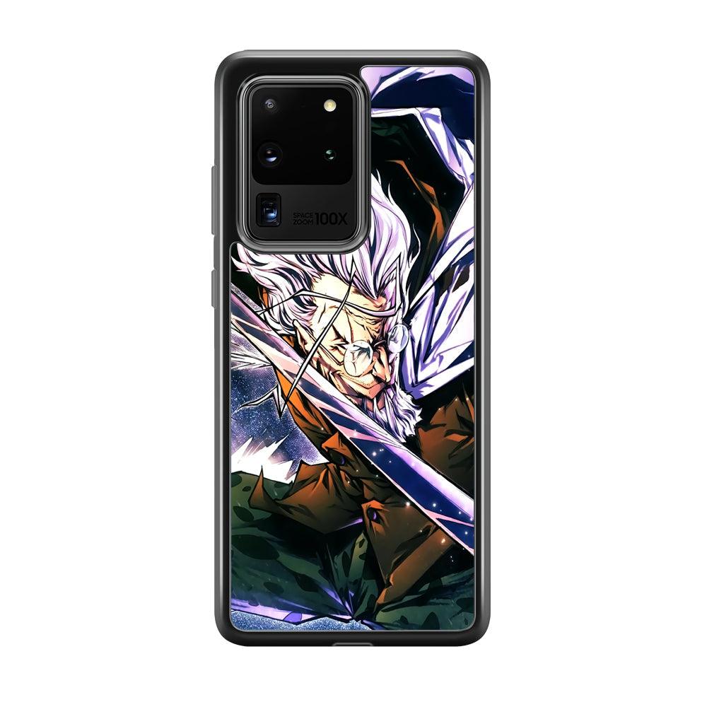 One Piece Dark King Rayleigh Samsung Galaxy S20 Ultra Case-Rubber Black (2D Case)-Oxvistore