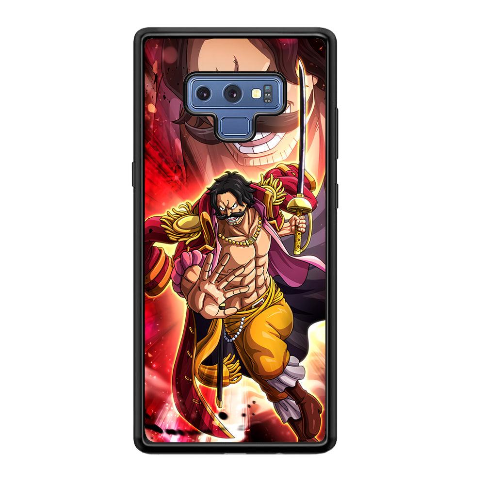 One Piece Gol D Roger Feel The Beast Samsung Galaxy Note 9 Case-Rubber Black (2D Case)-Oxvistore