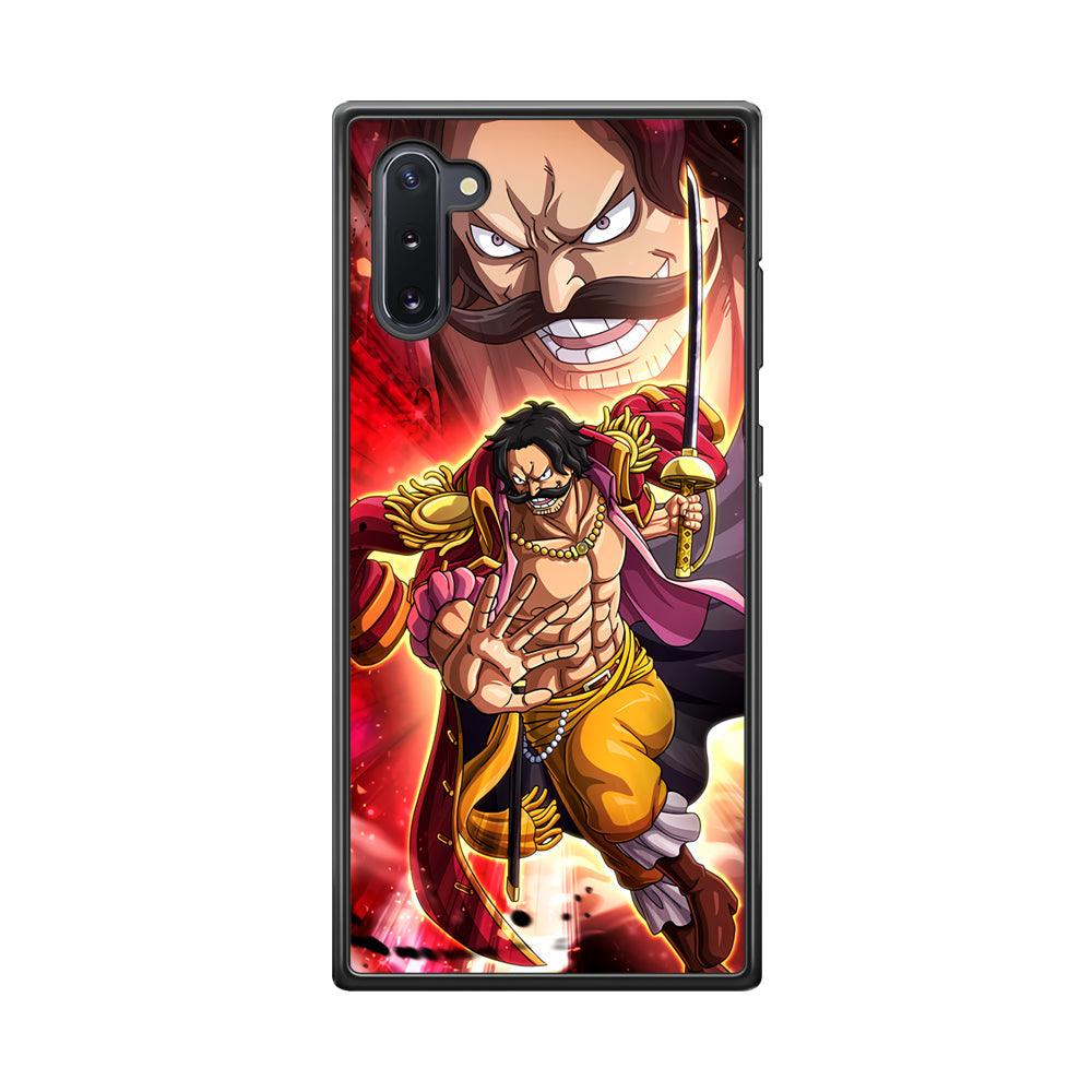 One Piece Gol D Roger Feel The Beast Samsung Galaxy Note 10 Case-Rubber Black (2D Case)-Oxvistore
