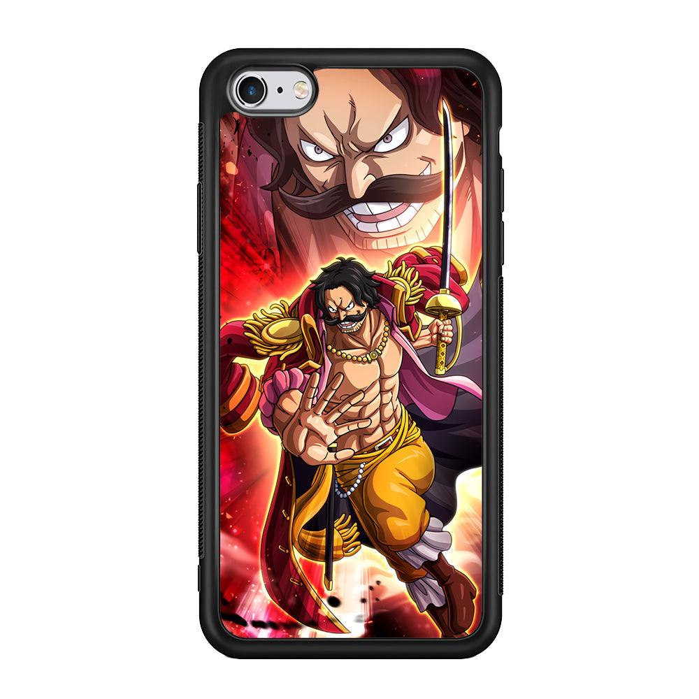One Piece Gol D Roger Feel The Beast iPhone 6 Plus | 6s Plus Case-Rubber Black (2D Case)-Oxvistore