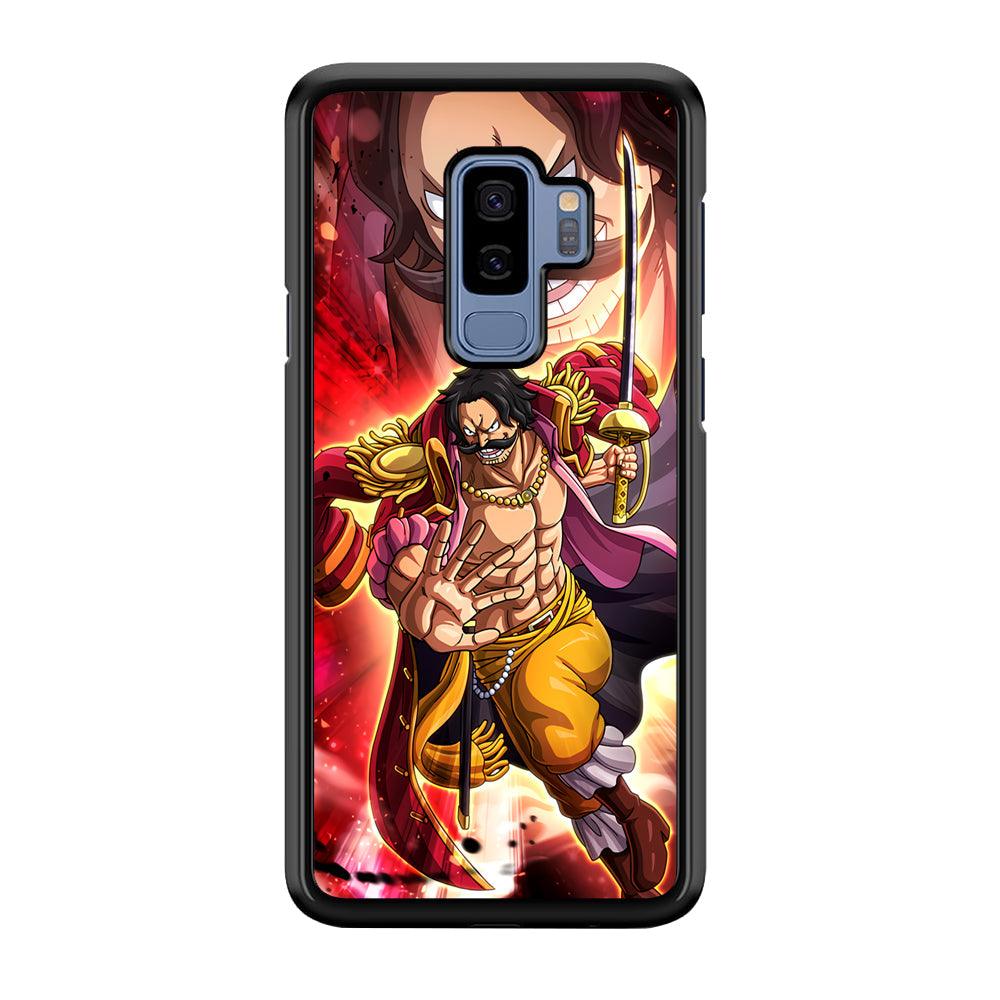 One Piece Gol D Roger Feel The Beast Samsung Galaxy S9 Plus Case-Rubber Black (2D Case)-Oxvistore