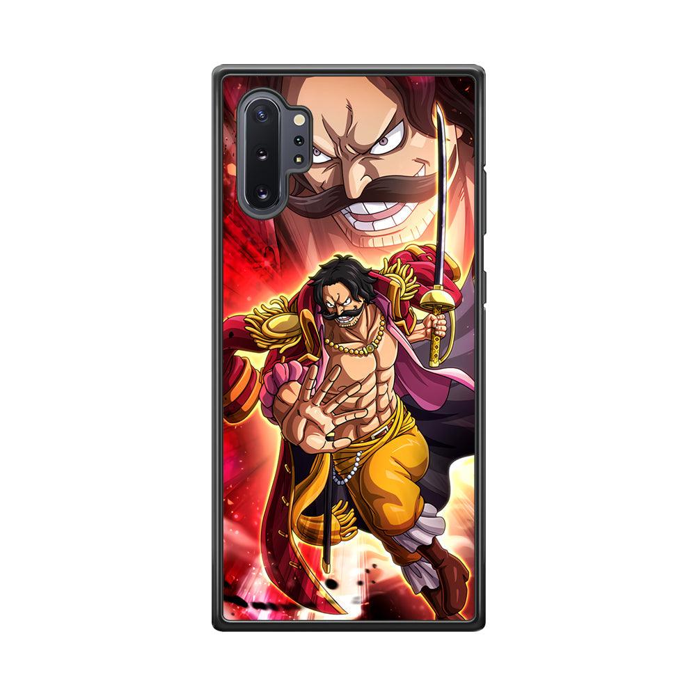One Piece Gol D Roger Feel The Beast Samsung Galaxy Note 10 Plus Case-Rubber Black (2D Case)-Oxvistore