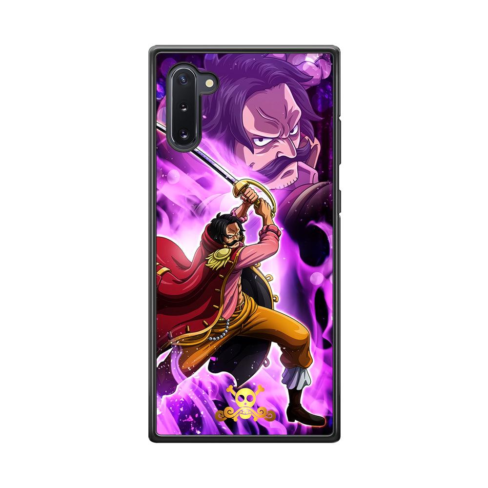 One Piece Gol D Roger Haki Kamusari Samsung Galaxy Note 10 Case-Rubber Black (2D Case)-Oxvistore