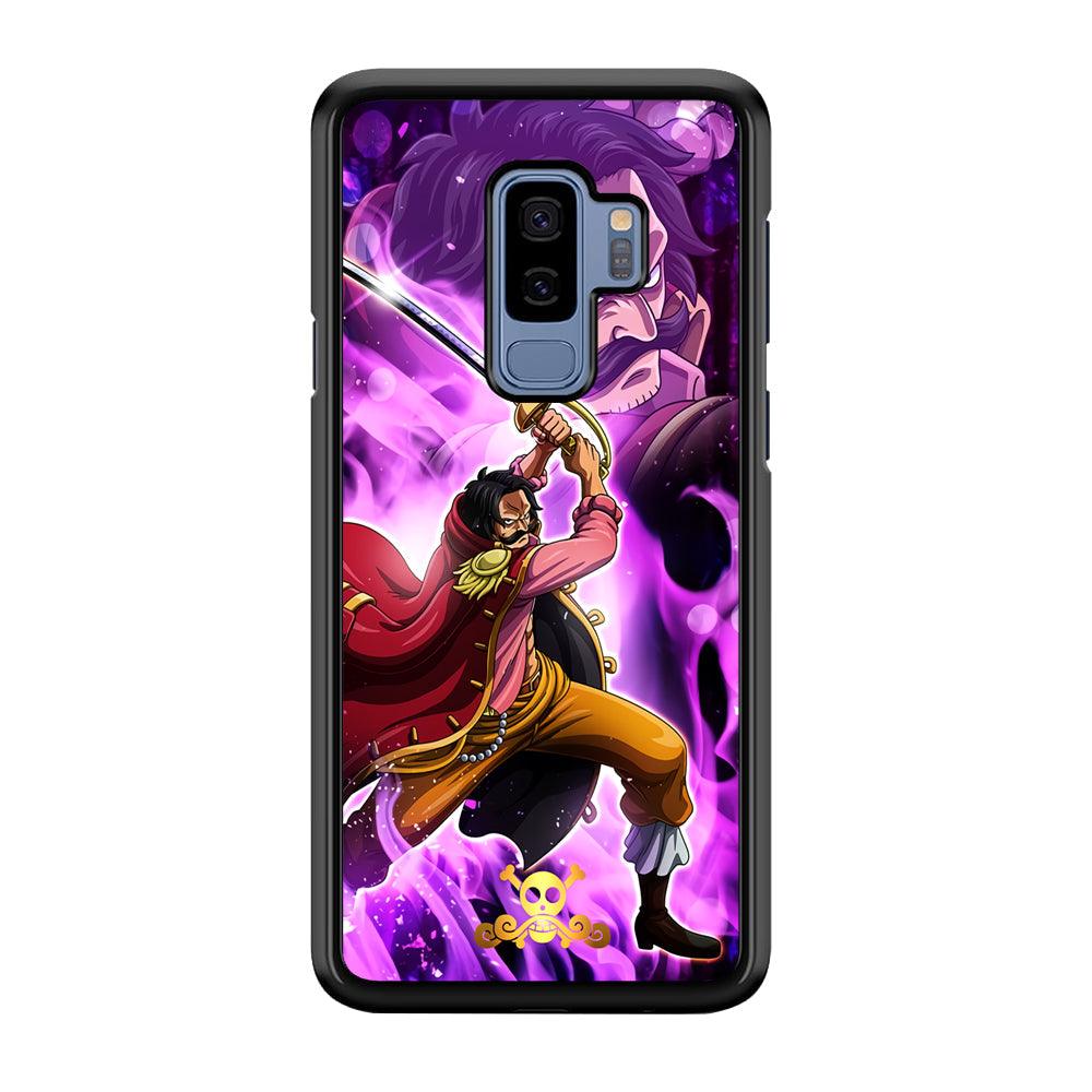 One Piece Gol D Roger Haki Kamusari Samsung Galaxy S9 Plus Case-Rubber Black (2D Case)-Oxvistore