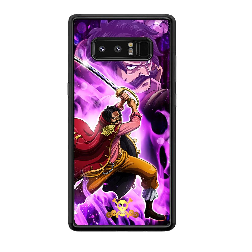One Piece Gol D Roger Haki Kamusari Samsung Galaxy Note 8 Case-Rubber Black (2D Case)-Oxvistore