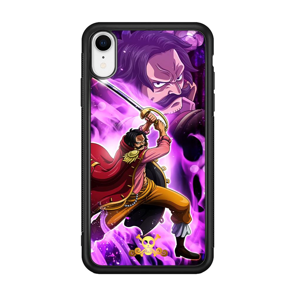 One Piece Gol D Roger Haki Kamusari iPhone XR Case-Rubber Black (2D Case)-Oxvistore