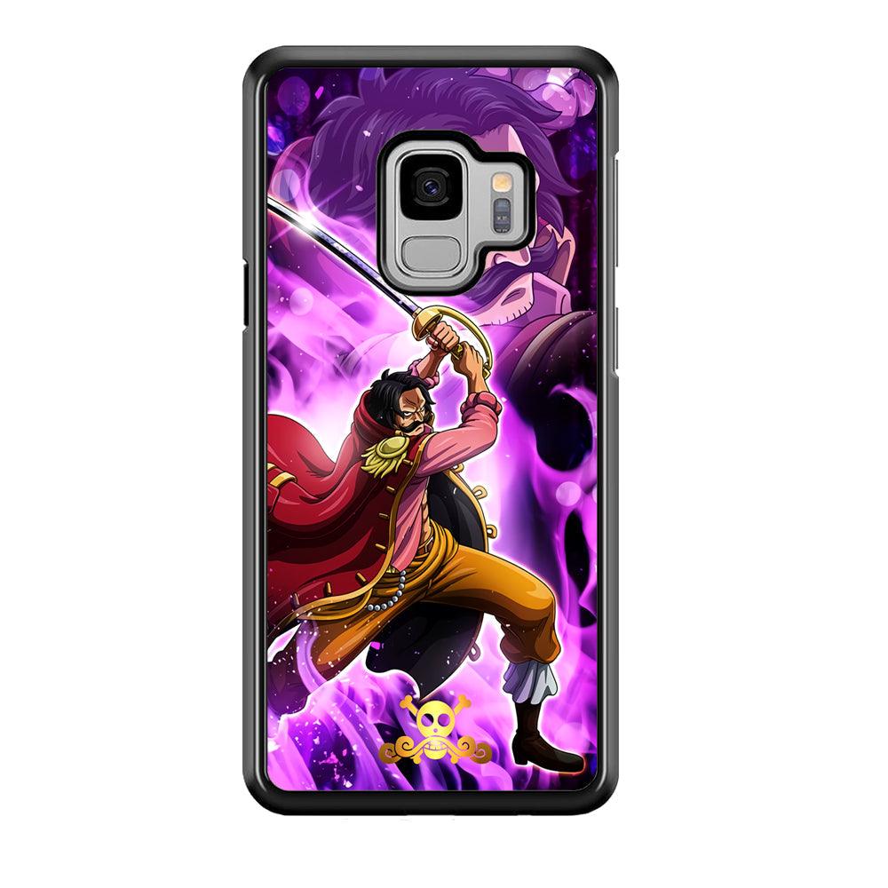 One Piece Gol D Roger Haki Kamusari Samsung Galaxy S9 Case-Rubber Black (2D Case)-Oxvistore