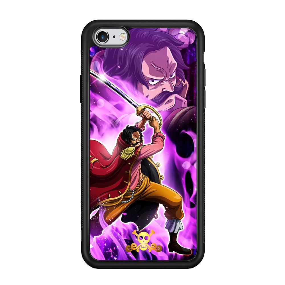 One Piece Gol D Roger Haki Kamusari iPhone 6 Plus | 6s Plus Case-Rubber Black (2D Case)-Oxvistore