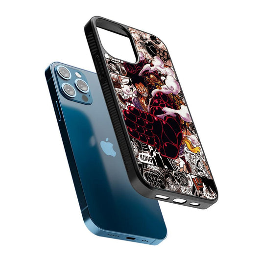 One Piece Luffy Gear 4 Comic 2D Rubber Phone Case-Oxvistore