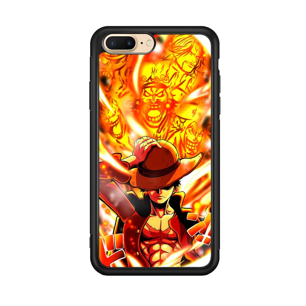 One Piece Luffy The Successor iPhone 8 Plus Case-Rubber Black (2D Case)-Oxvistore