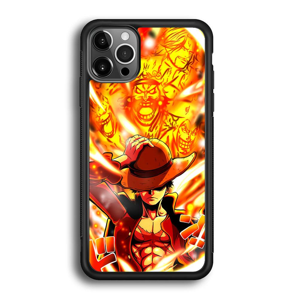 One Piece Luffy The Successor iPhone 12 Pro Max Case-Rubber Black (2D Case)-Oxvistore