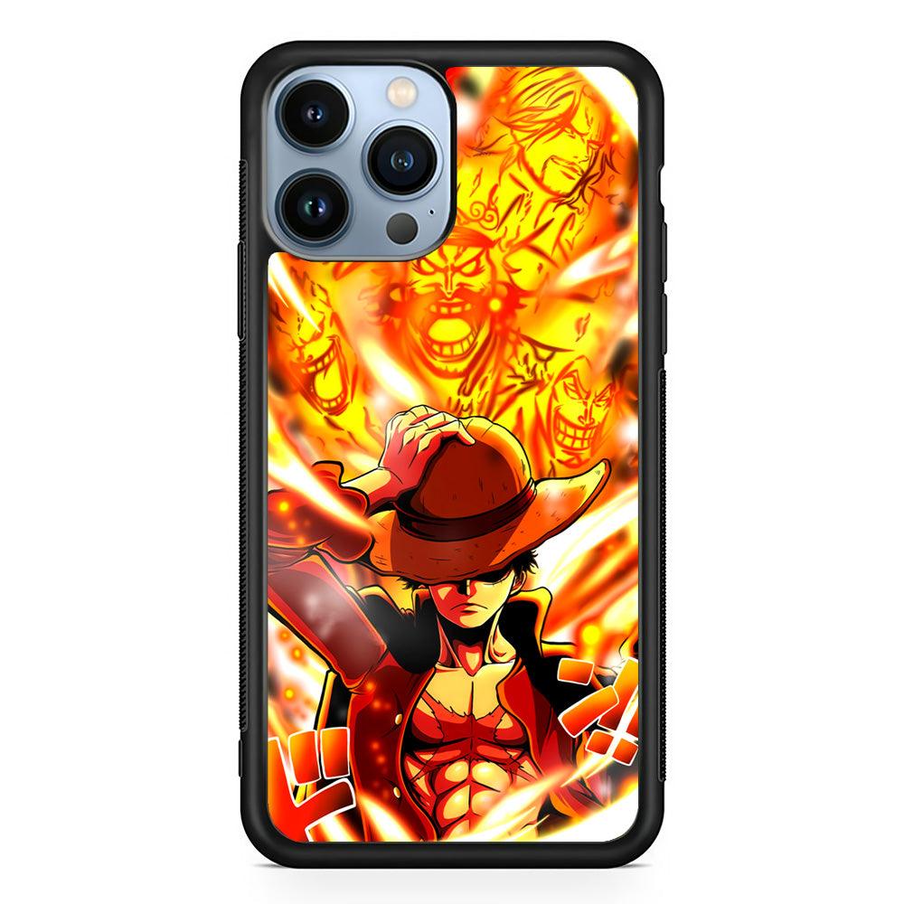 One Piece Luffy The Successor iPhone 14 Pro Max Case-Rubber Black (2D Case)-Oxvistore