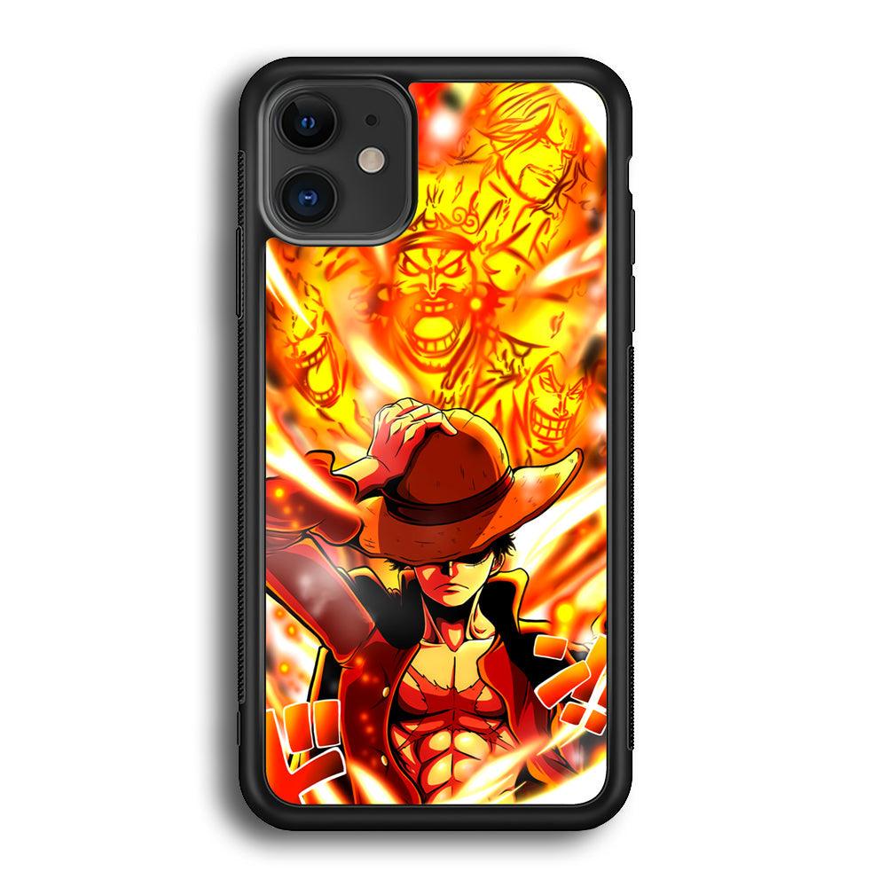 One Piece Luffy The Successor iPhone 12 Case-Rubber Black (2D Case)-Oxvistore