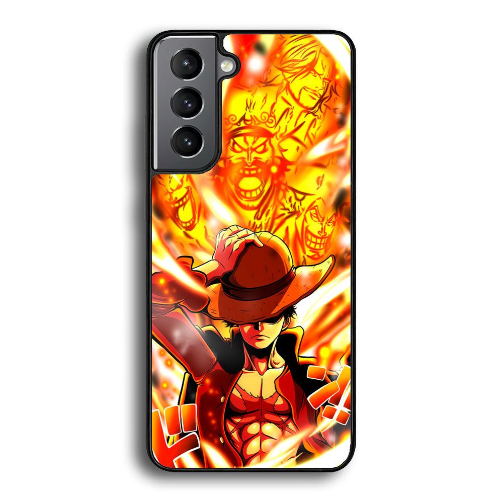 One Piece Luffy The Successor Samsung Galaxy S22 Plus Case-Rubber Black (2D Case)-Oxvistore