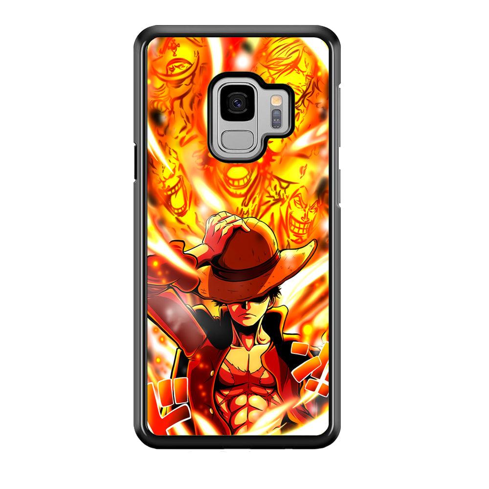 One Piece Luffy The Successor Samsung Galaxy S9 Case-Rubber Black (2D Case)-Oxvistore
