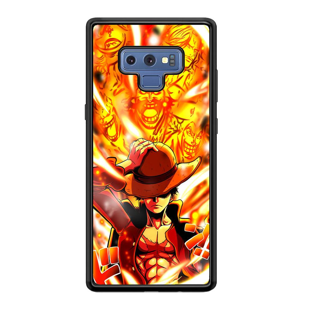 One Piece Luffy The Successor Samsung Galaxy Note 9 Case-Rubber Black (2D Case)-Oxvistore