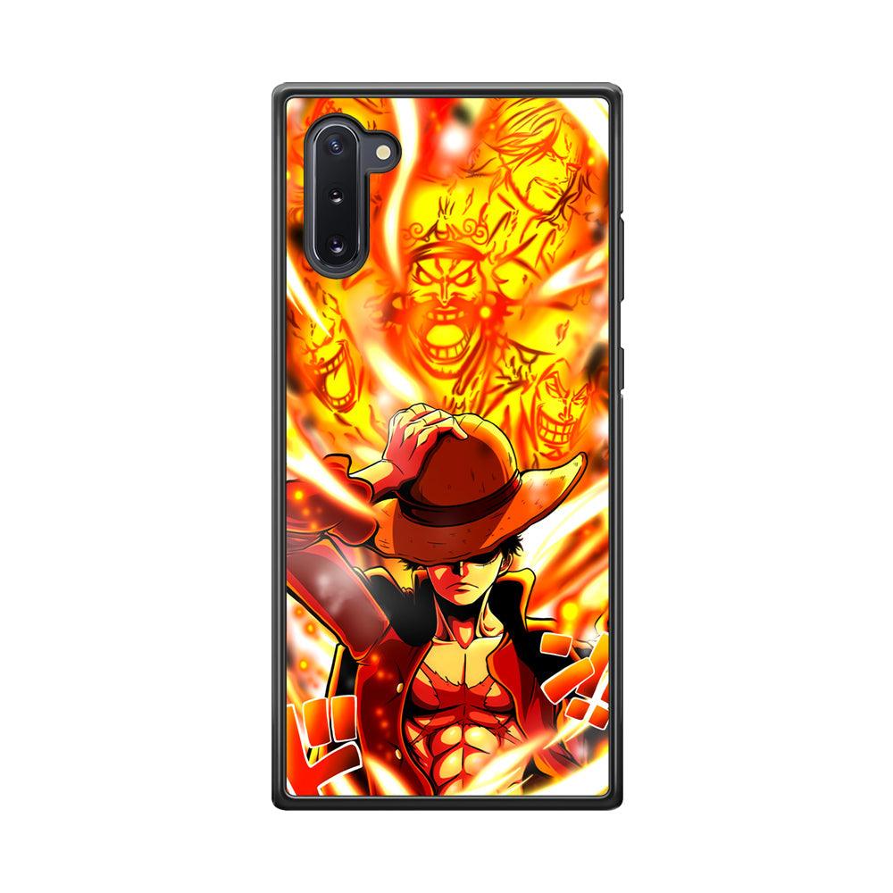 One Piece Luffy The Successor Samsung Galaxy Note 10 Case-Rubber Black (2D Case)-Oxvistore