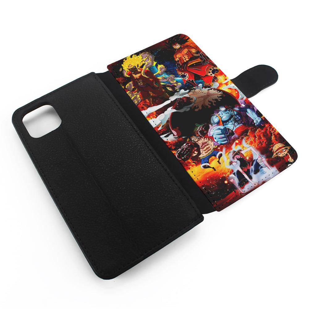 One Piece Luffy Transformation Flip Wallet Phone Case-Oxvistore